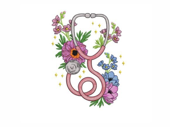 A Designer's Hands-On Review of the Floral Nurse Embroidery Design