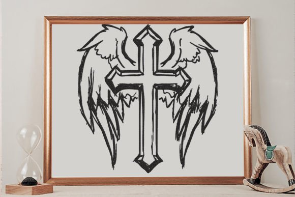 A Designer's Look at the Cross and Angel Wings Embroidery