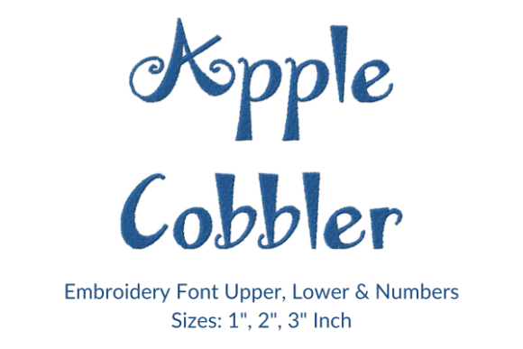 Apple Cobbler Font: A Cozy, Rustic Embroidery Alphabet for Seasons
