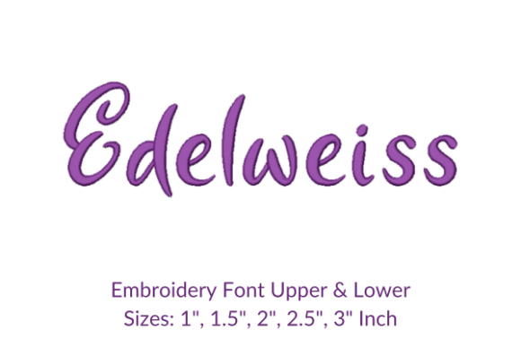 Edelweiss Font: A Cozy Seasonal Embroidery Font