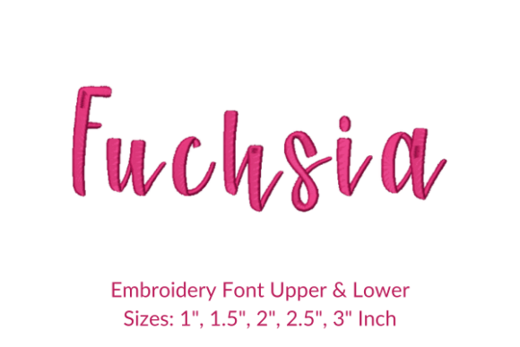 Fuchsia Font Embroidery Design for Craft Fair Success