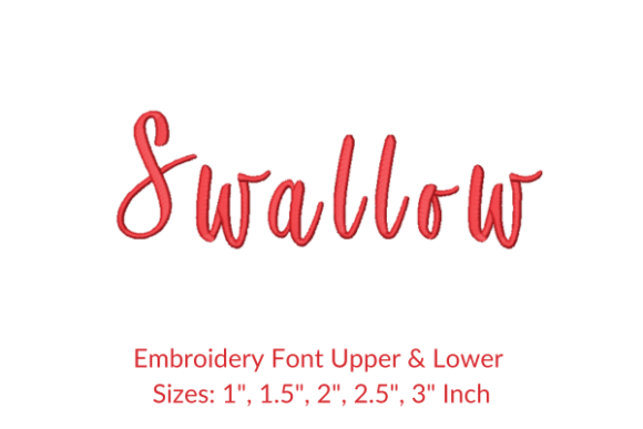 The Sweet Charm of Swallow Font for Personalized Embroidery