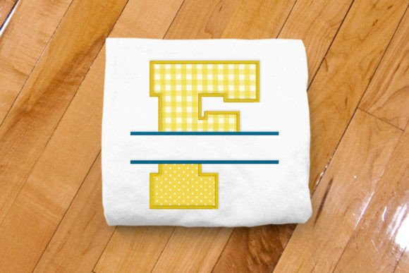 Varsity Letter F Split Applique for Craft Fair Products