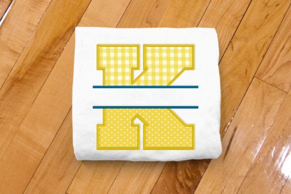 Varsity Letter K Split Applique for Holiday & Seasonal Gifts